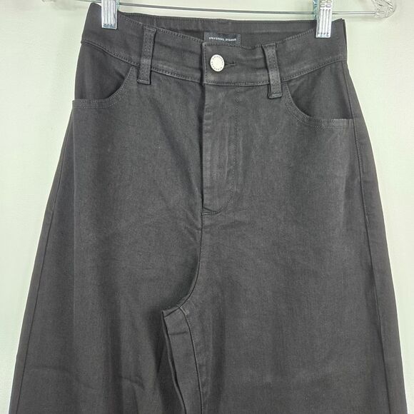 Universal Standard Women's Size 00 Black Carrie High Rise Wide Leg Jeans NWT - Picture 2 of 13